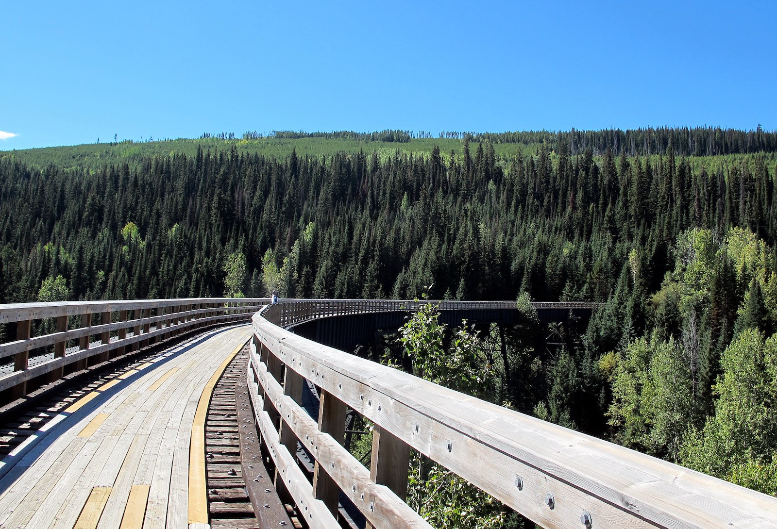  Pista de bici a lo largo del sendero ferroviario Kettle Valley, Columbia Británica 